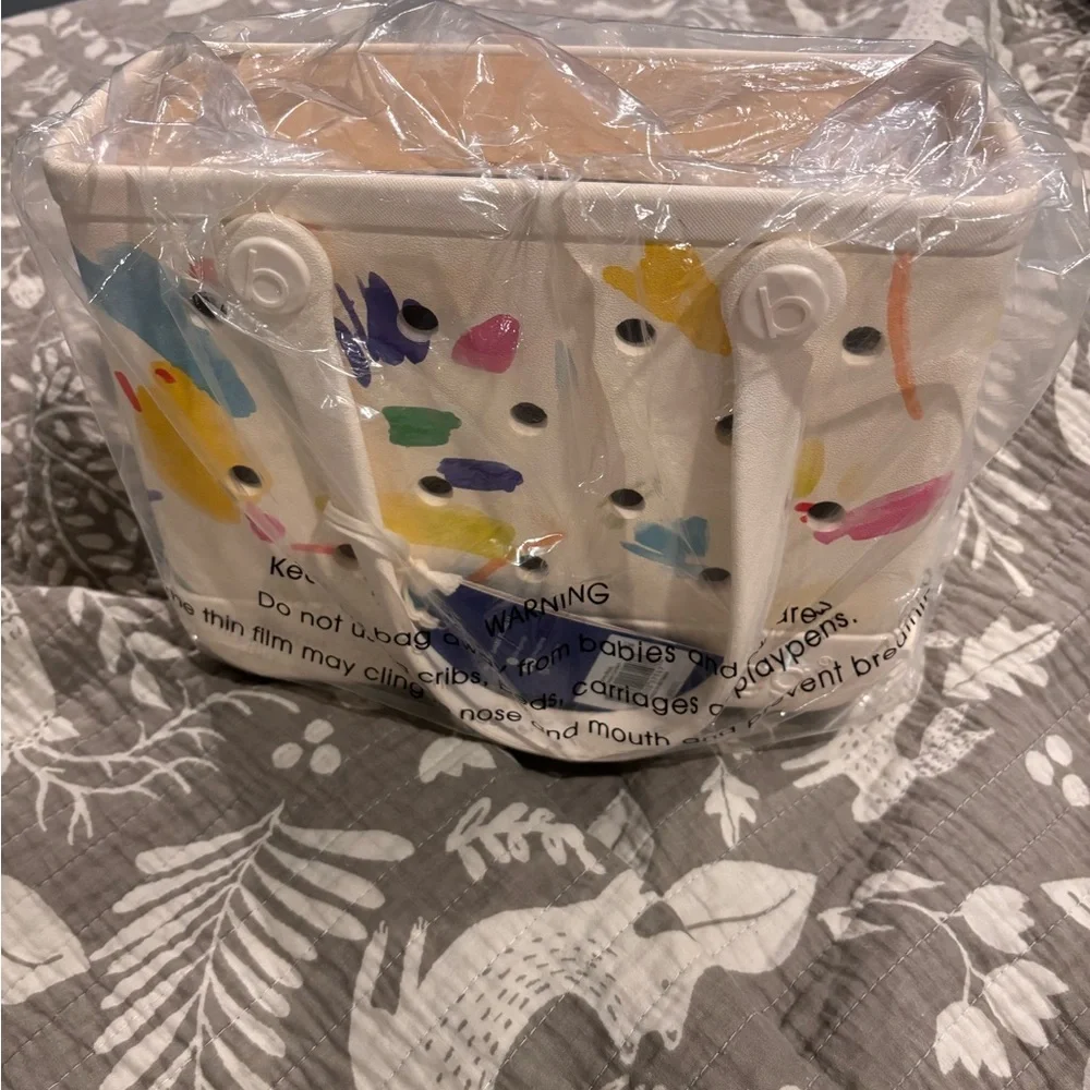 Bogg Bag Bitty x Lovevery EXCLUSIVE print white multi-color tote